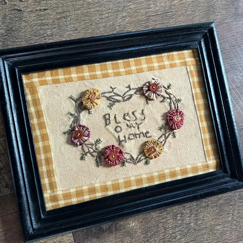 Vintage cross Stitch Home Picture Frame